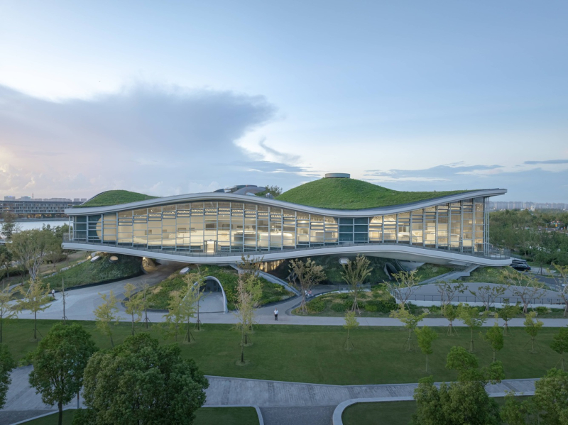 Научный павильон "Волновой куб" в городе Шанхай, Китай