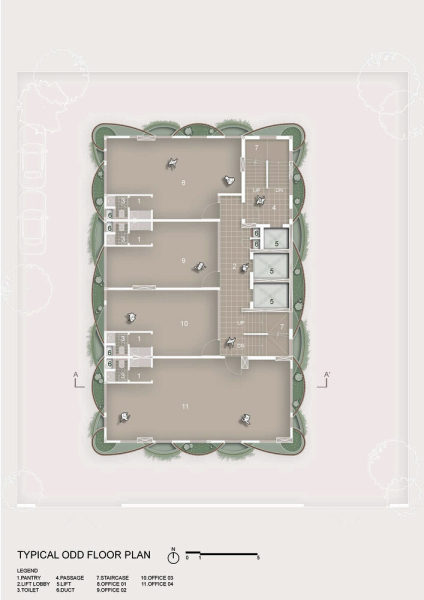 Новое офисное здание "Стелла" в городе Нагпур, Индия